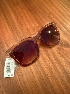 J. Crew Translucent Brown Gradient Square Sunglasses